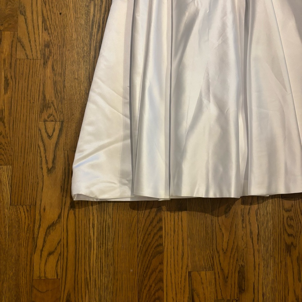 NWT Pearl Detail A-Line Tea Length Wedding Bridal Dress - Picture 4 of 9